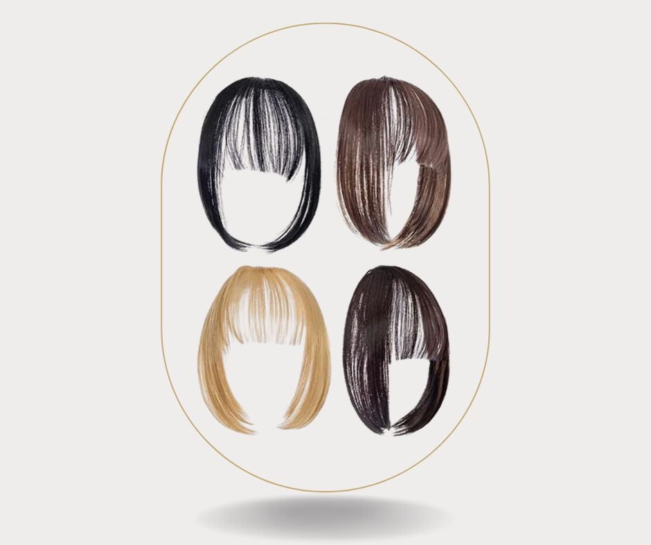 غرة شعر طبيعي مظهر ناعم، hair bangs natural hair clip in