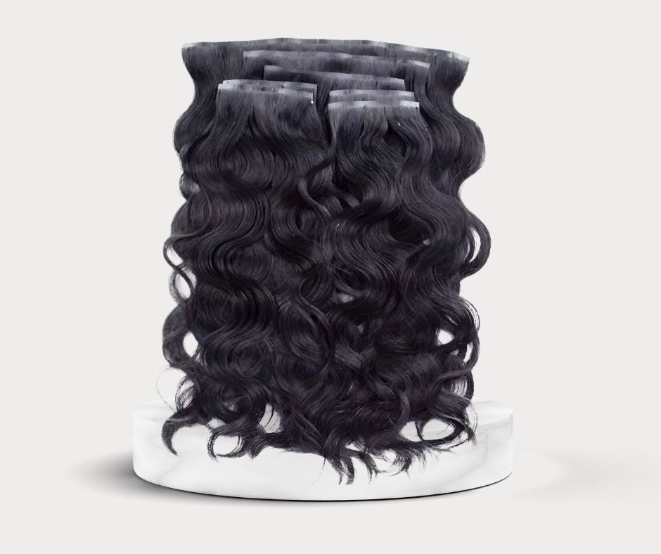 توصيلات شعر كليبسات طبيعية، clip in hair extensions natural hair