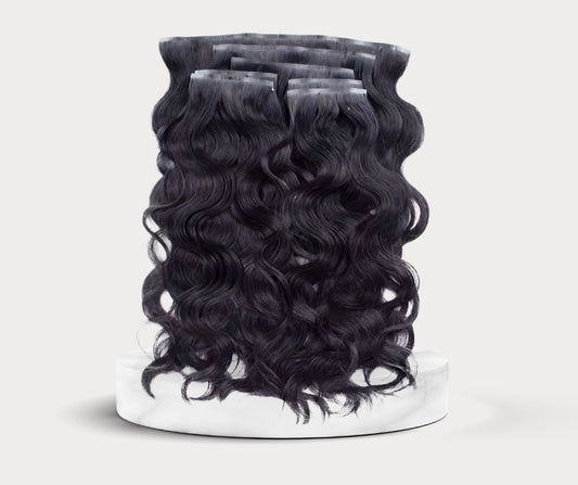 توصيلات شعر كليبسات طبيعية، clip in hair extensions natural hair