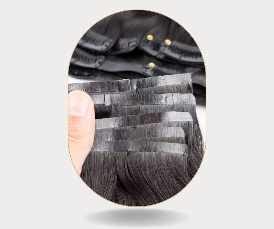 توصيلات شعر كليبسات طبيعية، clip in hair extensions natural hair