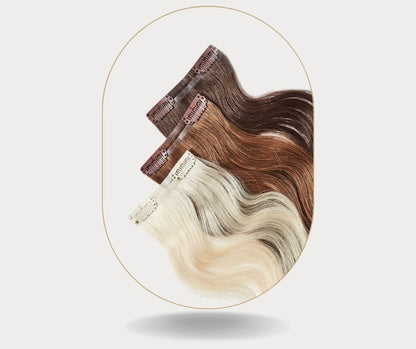 توصيلات شعر كليبسات طبيعية، clip in hair extensions natural hair