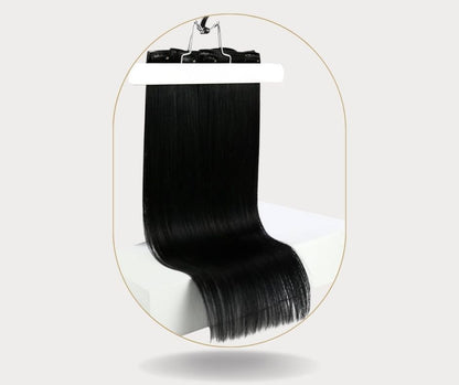 توصيلات شعر كليبسات مخفية طبيعية، invisible clip in hair extensions natural look