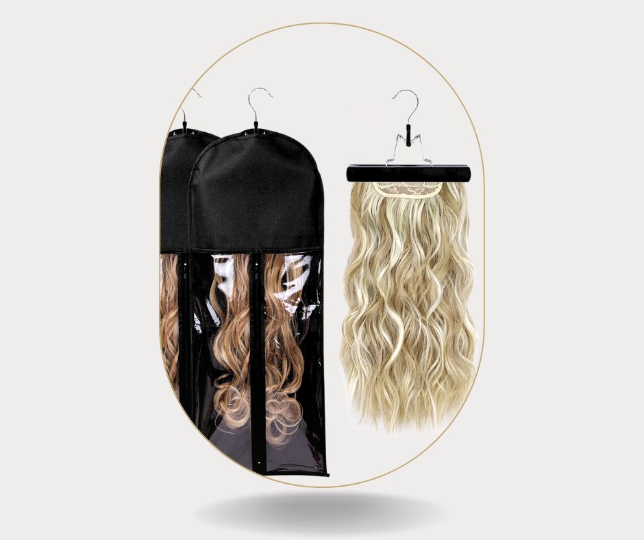 اكياس حفظ وصلات الشعر والبواريك، hair extension storage bags wigs