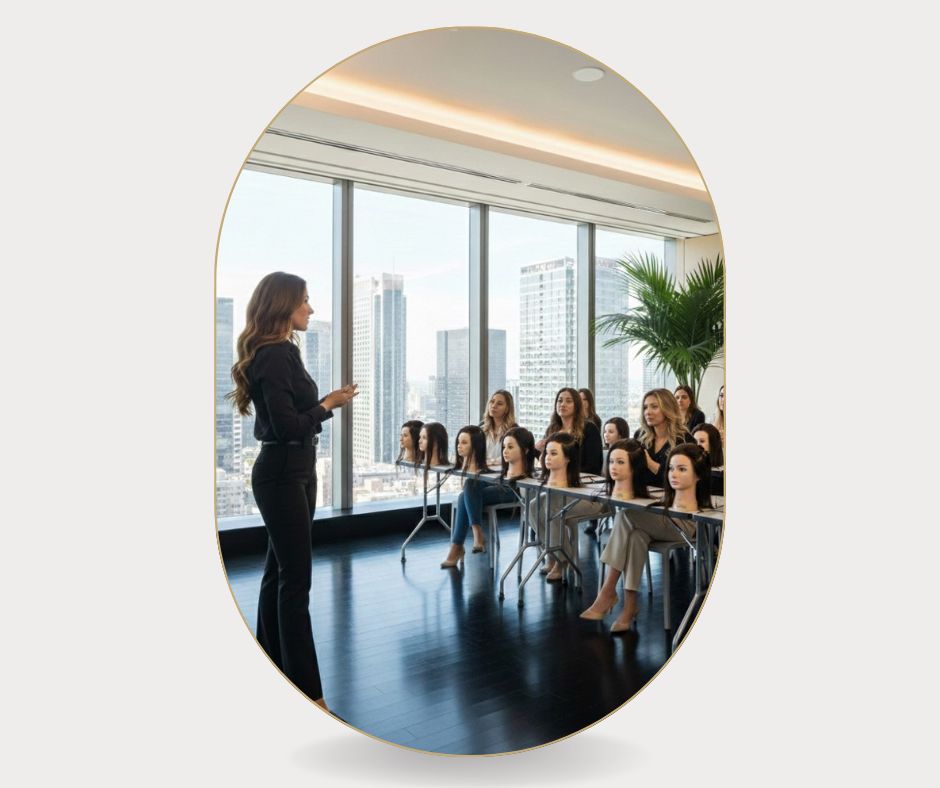 دورة احترافية تركيب توصيلات الشعر، professional hair extension training course