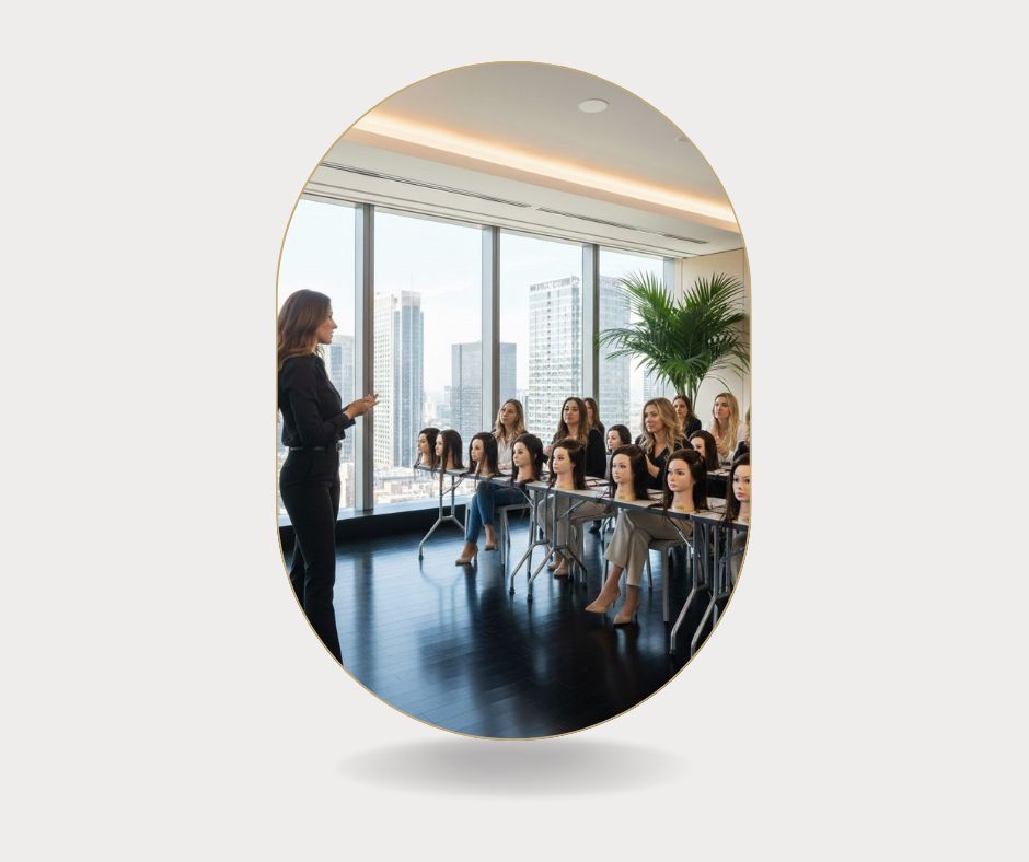 دورة احترافية تركيب توصيلات الشعر، professional hair extension training course