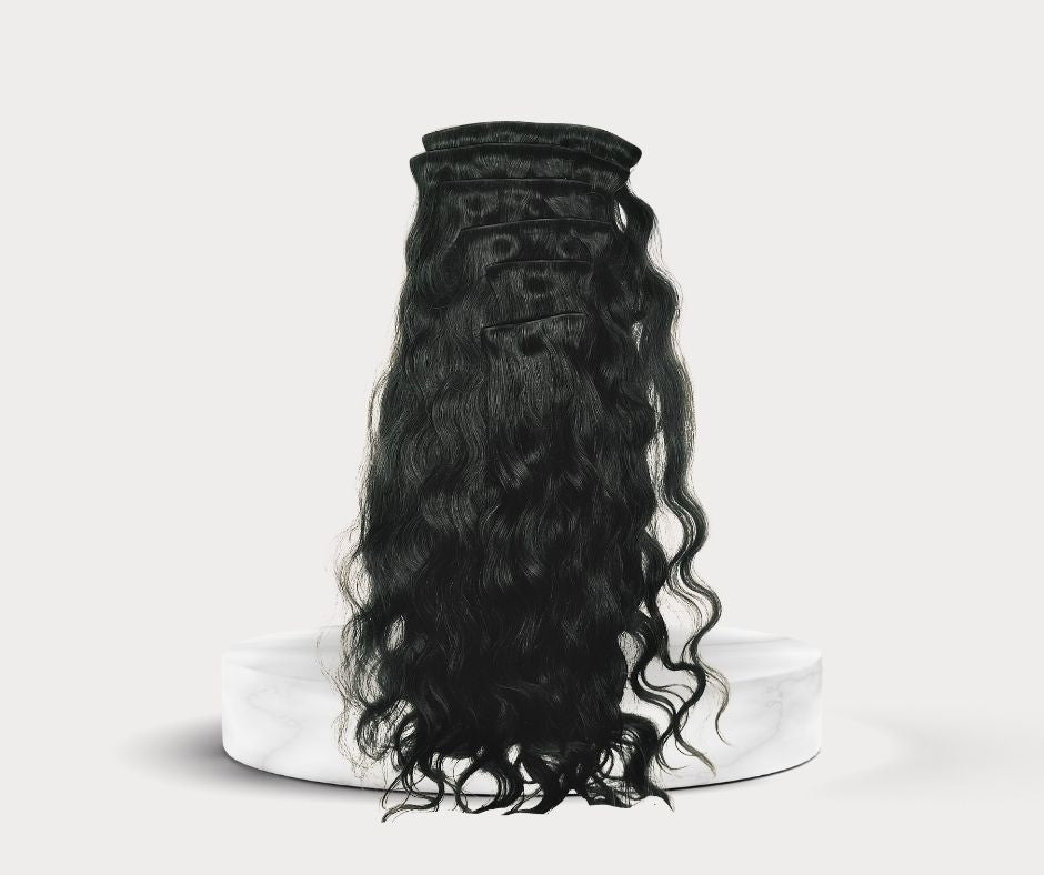 توصيلات شعر كليبسات مخفية طبيعية، invisible clip in hair extensions natural look