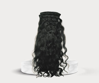 توصيلات شعر كليبسات مخفية طبيعية، invisible clip in hair extensions natural look