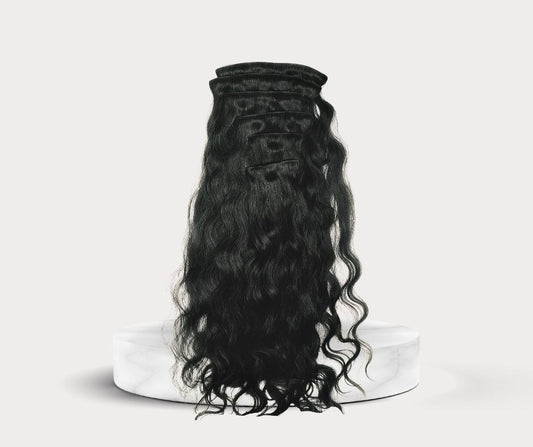 توصيلات شعر كليبسات مخفية طبيعية، invisible clip in hair extensions natural look