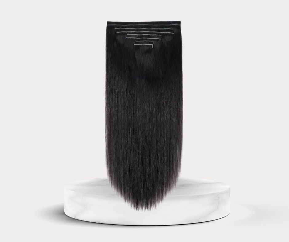 توصيلات شعر كليبسات مخفية طبيعية، invisible clip in hair extensions natural look