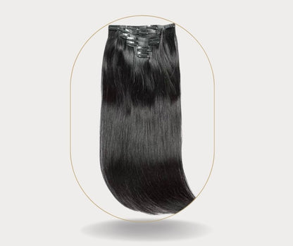 توصيلات شعر كليبسات مخفية طبيعية، invisible clip in hair extensions natural look