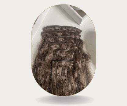 توصيلات شعر كليبسات مخفية طبيعية، invisible clip in hair extensions natural look