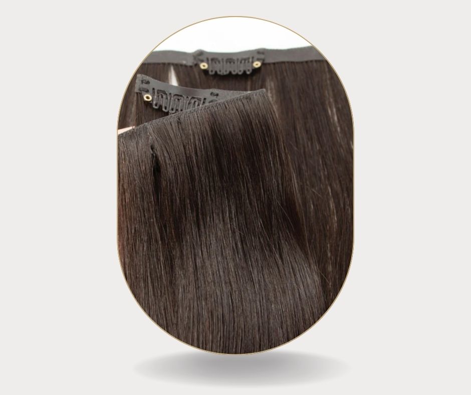 توصيلات شعر كليبسات مخفية طبيعية، invisible clip in hair extensions natural look