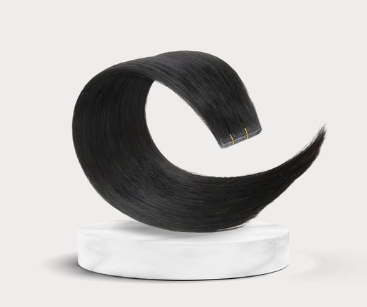 توصيلات شعر تيب ان مخفي مظهر طبيعي، invisible tape in hair extensions natural look