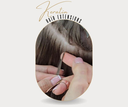 خدمة تركيب كيراتين احترافية، keratin hair extension installation service