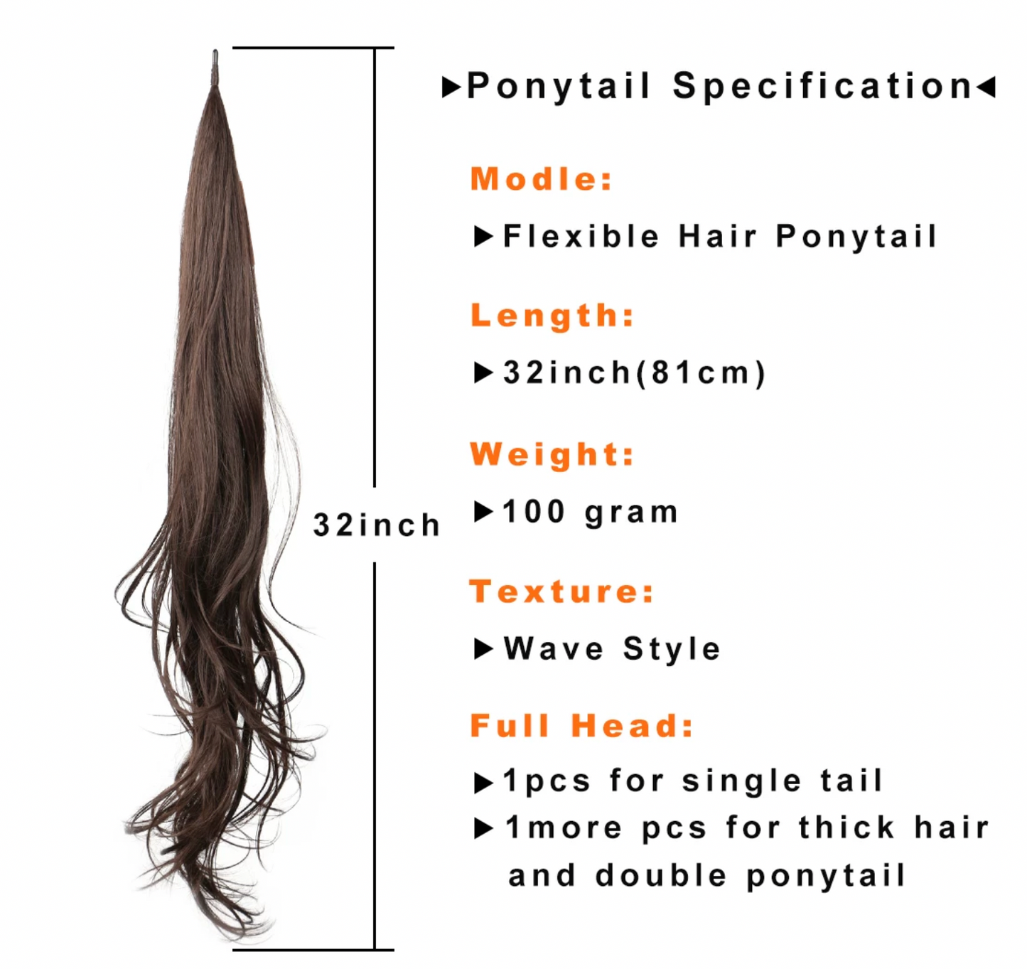 Synthetic Ponytail Hair Extension