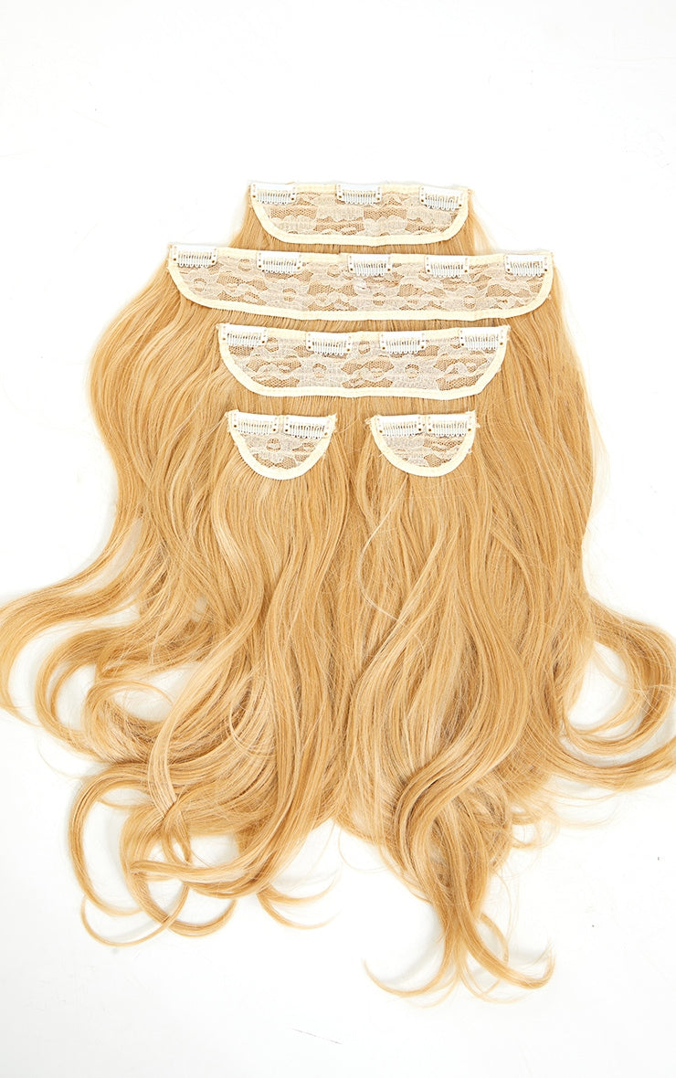 Synthetic Wavy Clip In Hair Extensions